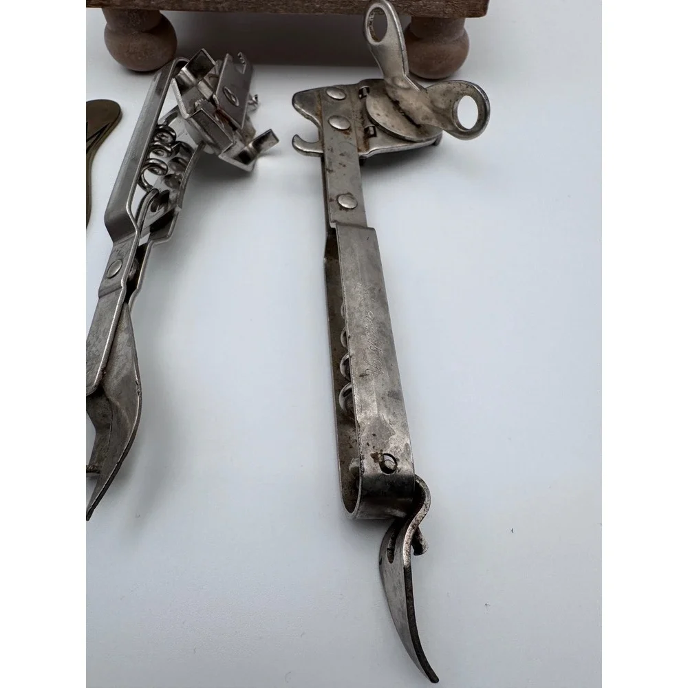 Vintage Bottle Opener Lot Coors Coca-Cola Vaughan Multi-Tool Corkscrew Brass 6pc